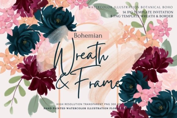 Bohemian Flower Wreath Frame: Design Essentials