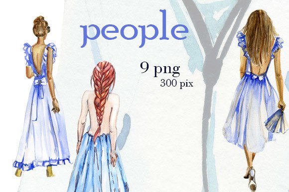 Elevate Designs with Watercolor People Clipart