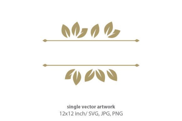 Elevate Your Designs with a Blank Frame with Golden Leaves