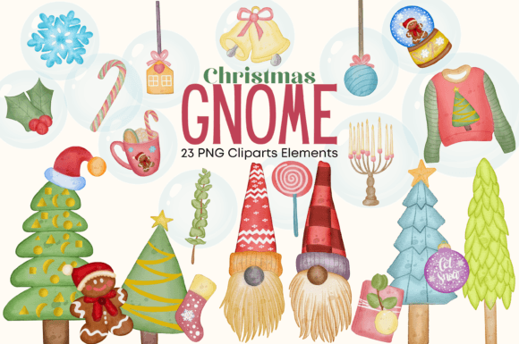 Elevate Your Holiday Designs with Christmas Gnome Clipart