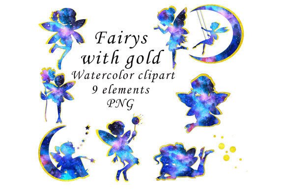 Enchanting Fairies Watercolor PNG for Creative Projects