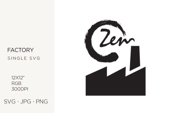 Factory Building Illustration with Zen W for Designers