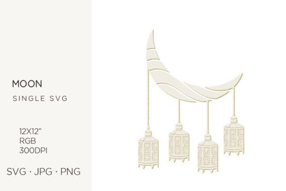 Ornamental Crescent Moon: A Versatile Design Element