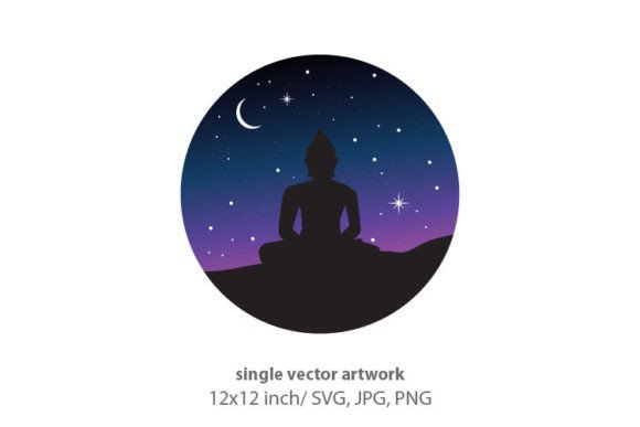 Unlocking Serenity: The Creative Potential of Buddha and Night Sky Digital Graphics